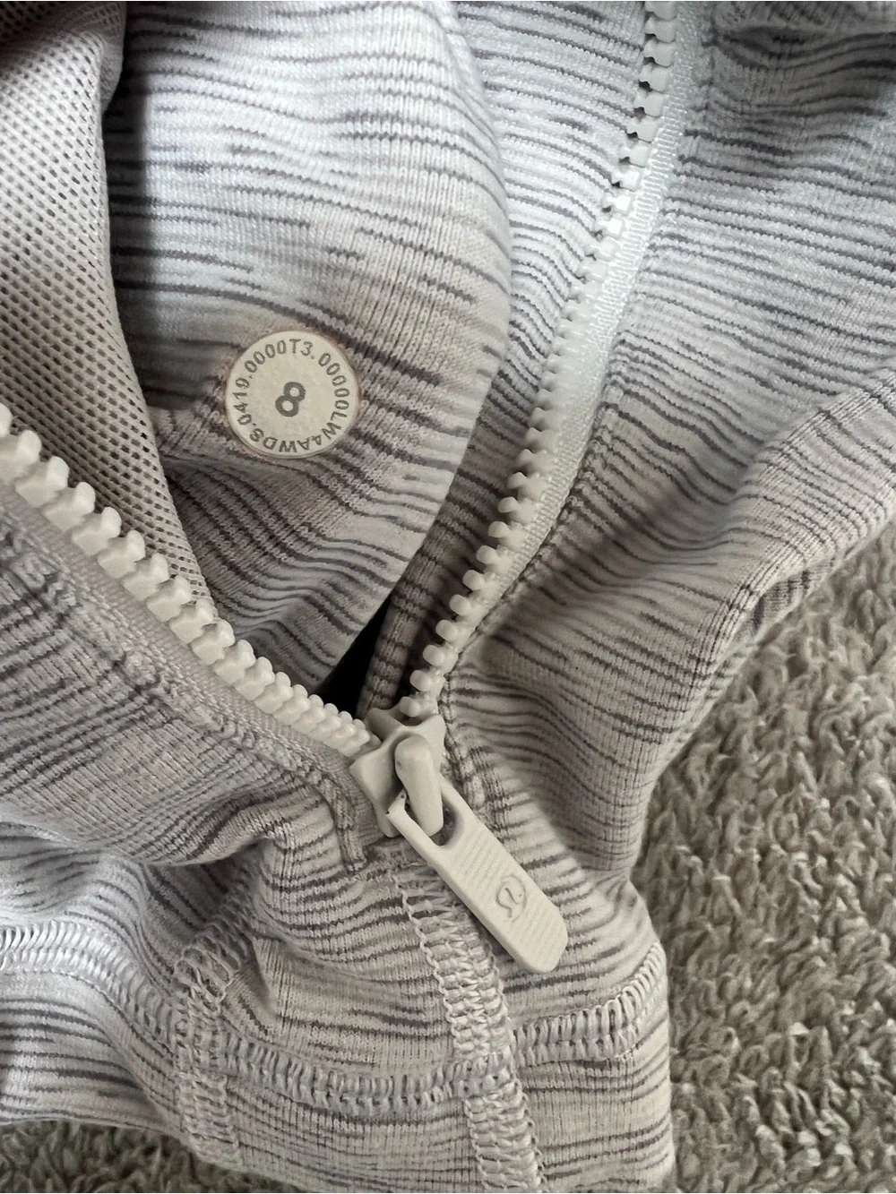 Lululemon Define Jacket Wee Are From Space Sheer Blue Chambray Size 8